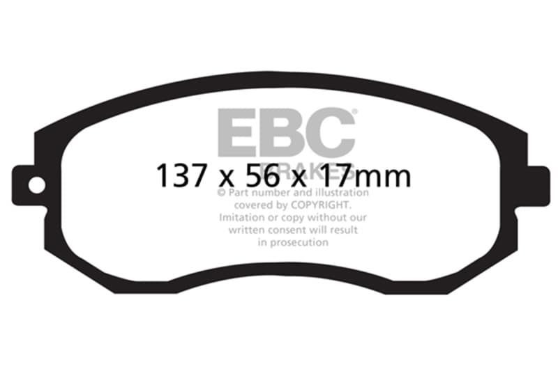 EBC Redstuff Brake Pad Set for Chevy C6 6-Piston High-Performance - Image 2