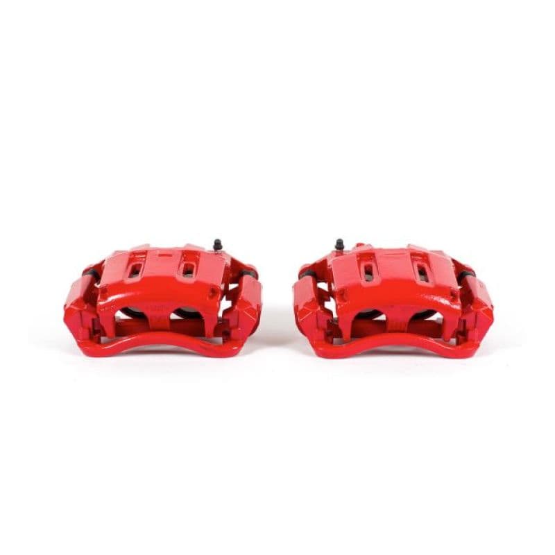 PowerStop Brake Calipers Powder Coated Red Pair Durable High-Temp Finish
