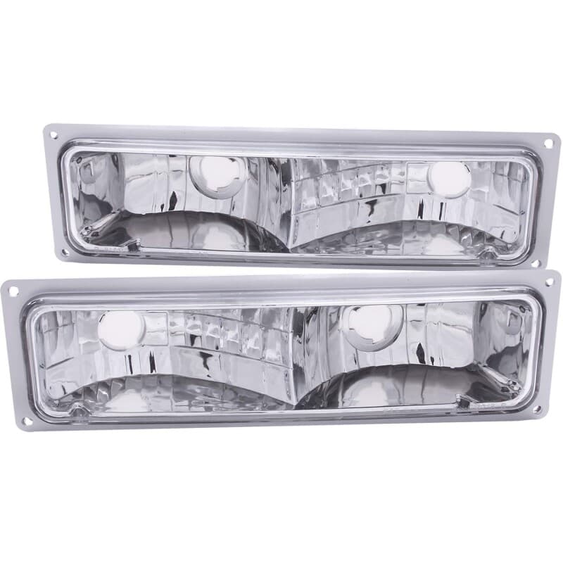 ANZO Parking Light Assembly Euro Clear Lens Chrome Housing Pair - Image 2