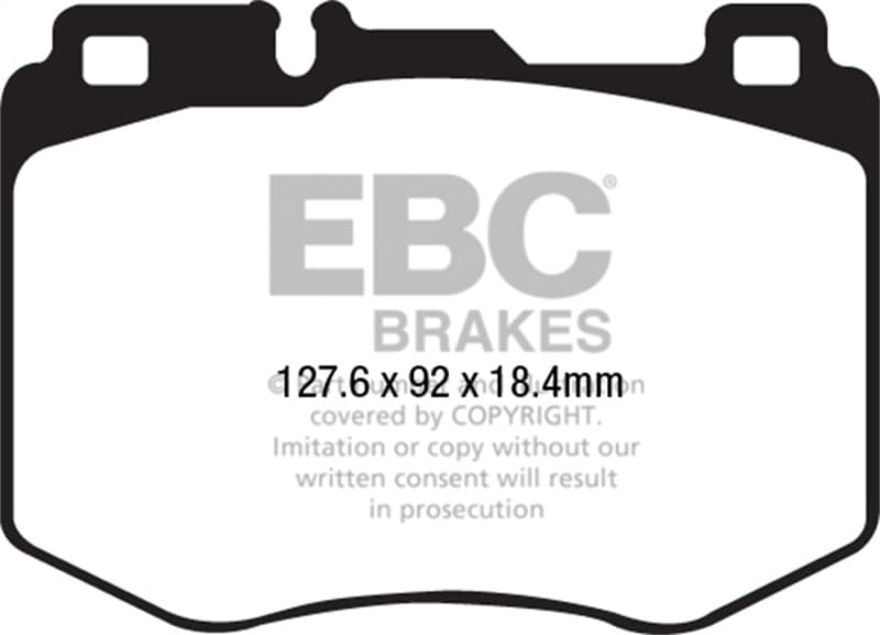 EBC Yellowstuff Brake Pad Set for Street and Track Driving Aramid Fiber Compound - Image 2