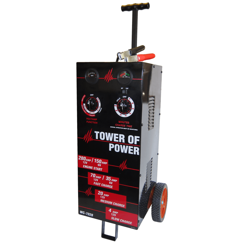 AutoMeter Tower of Power Wheeled Battery Charger with Heavy-Duty Transformer - Image 3