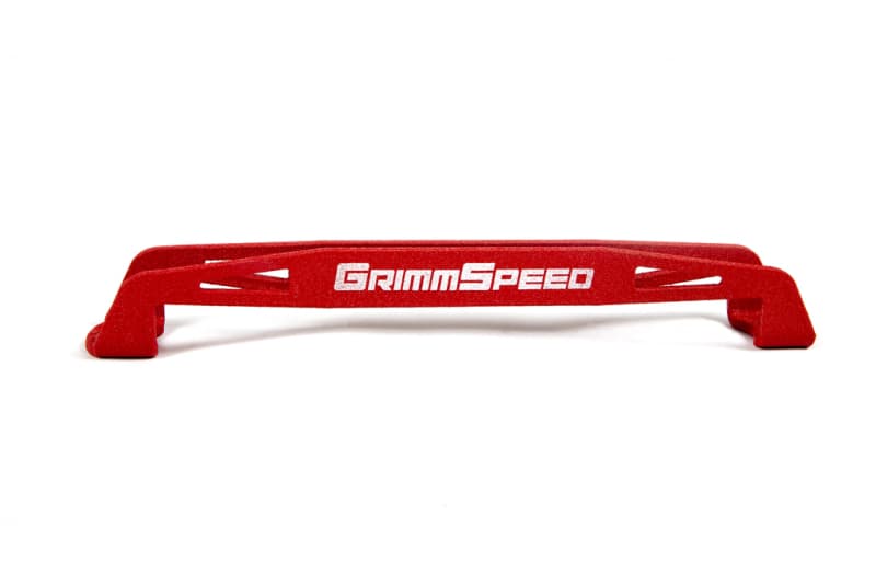 GrimmSpeed Battery Tie Down for 08-18 Subaru WRX/STI Lightweight Red - Image 2