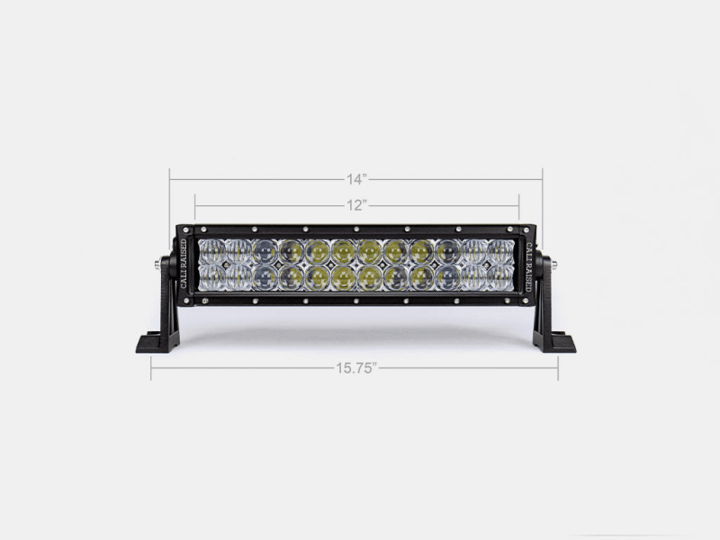 Cali Raised LED 14" Dual Row 5D Optic Osram LED Bar Combo