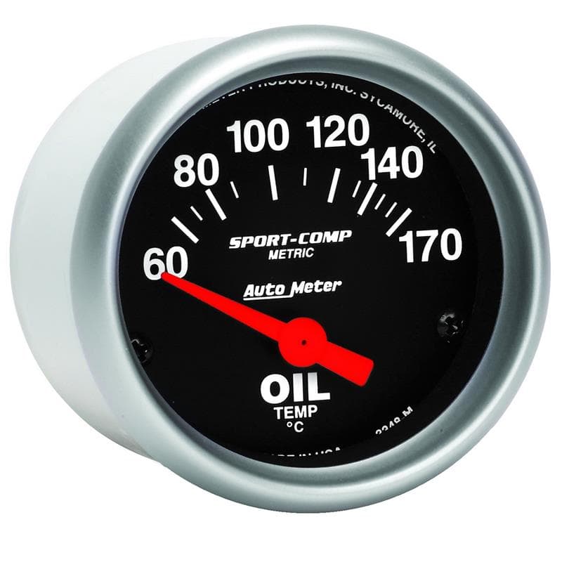 AutoMeter Sport-Comp Oil Temp Gauge with 1/8" NPT Sender - Image 3