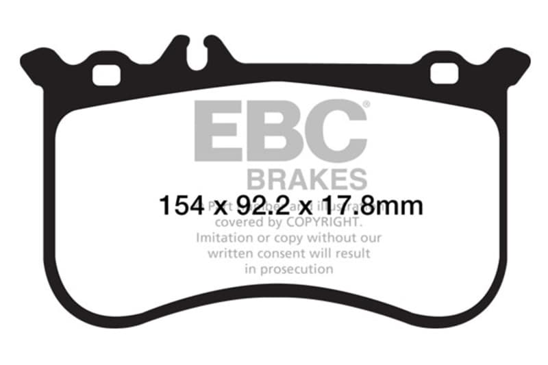 EBC Redstuff Brake Pad Set for Chevy C6 6-Piston High-Performance - Image 2