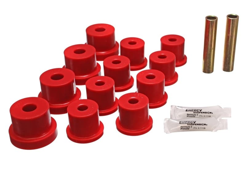 Energy Suspension Spring/Shackle Bushings Red Hyper-Flex Polyurethane for Car...