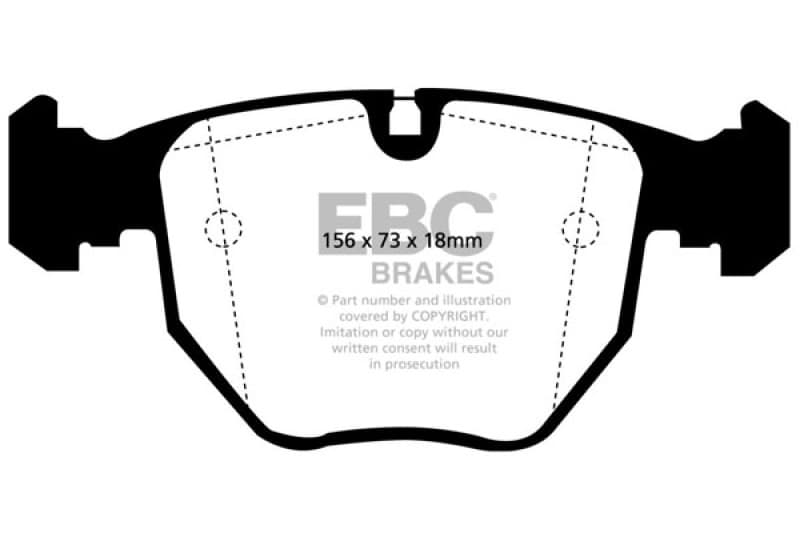 EBC Yellowstuff Brake Pad Set for Street and Track Driving High Performance