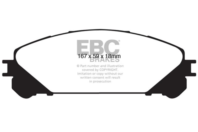 EBC Ultimax2 Brake Pad Set for Urban/Daily Driver OEM Replacement - Image 2