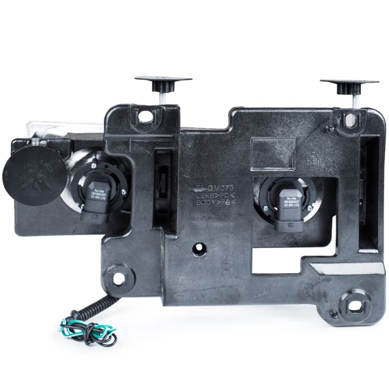 ANZO Crystal Headlights Set for Chevy C6 Clear Lens Black Housing Pair - Image 3