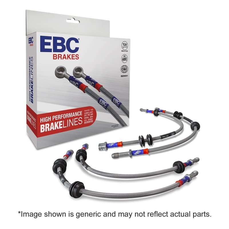 EBC Stainless Braided Brake Line Kit Front & Rear 273/295mm Diameter - Image 3