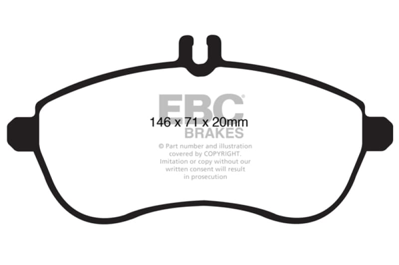 EBC Ultimax2 Brake Pad Set for Urban/Daily Driver OEM Replacement