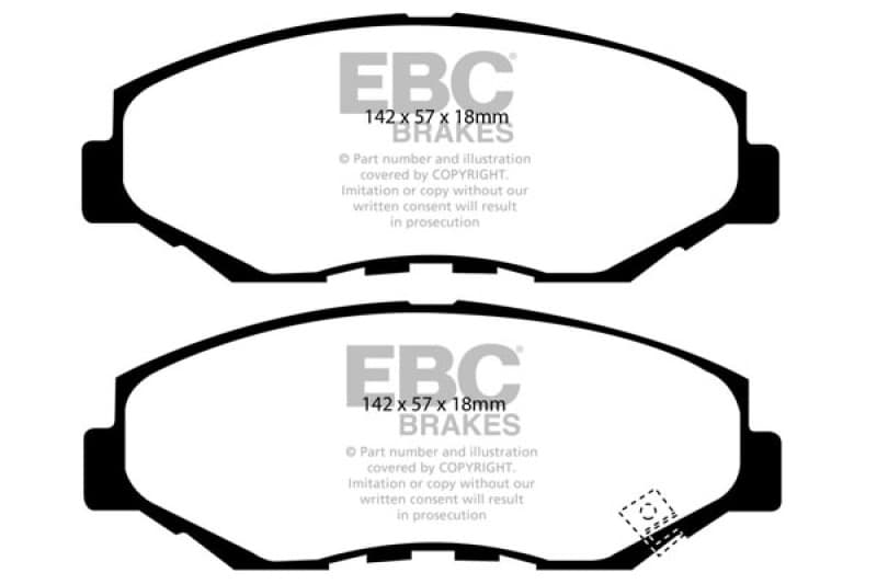 EBC Yellowstuff Brake Pad Set for Street & Track Driving High Performance