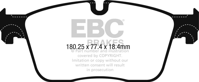 EBC Yellowstuff Brake Pad Set for Street and Track Driving High Performance