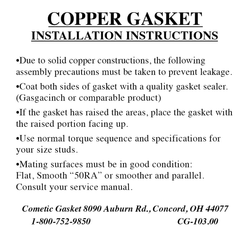 Cometic Gasket Head Gasket for Chrysler Gen-2 Hemi V8 .043in Copper 4.320in Bore - Image 3