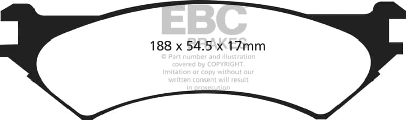 EBC Greenstuff Brake Pad Set for 4x4 Heavy Duty Low Wear Offroad Use