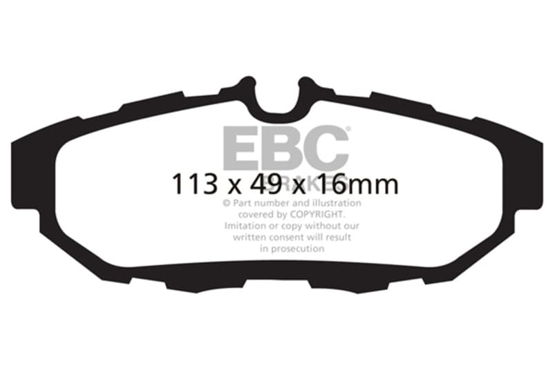 EBC Yellowstuff Brake Pad Set for Street and Track Driving High Performance - Image 2