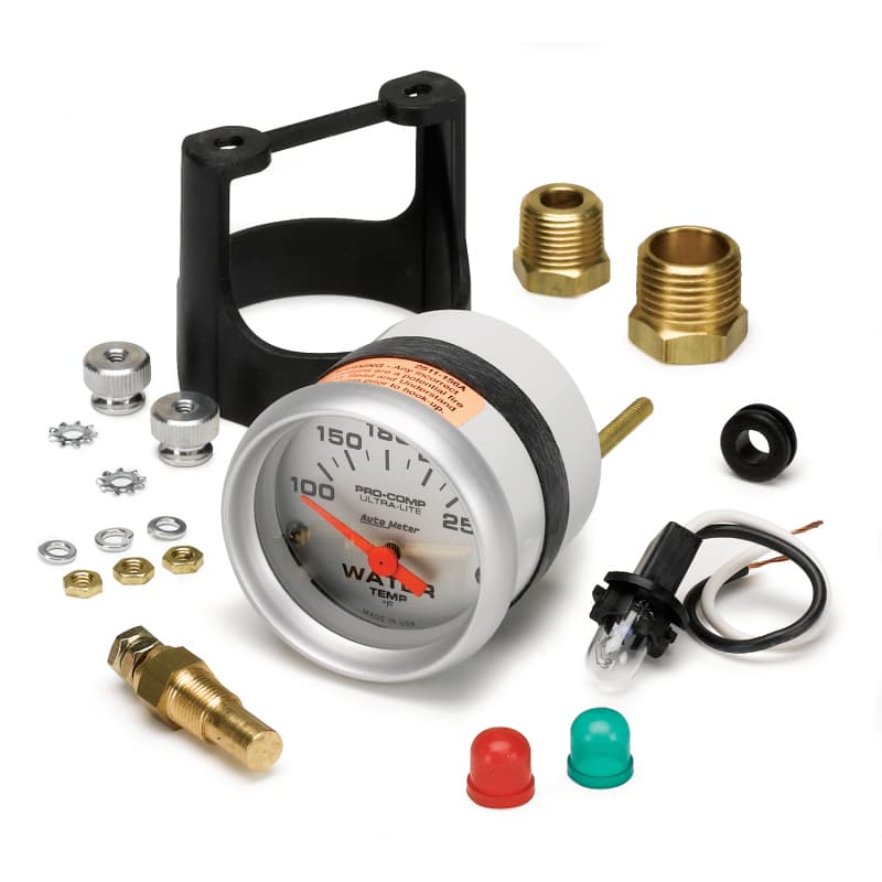AutoMeter Water Temperature Gauge with 1/8" NPT Transducer for All Vehicles - Image 3