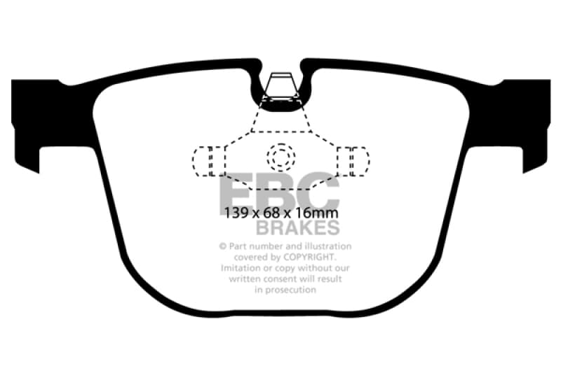 EBC Yellowstuff Brake Pad Set for Street and Track Driving High Performance