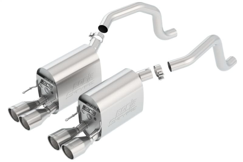 Borla Axle-Back Exhaust for Chevy C6 Dual 4" T-304 Stainless Steel Tips - Image 4
