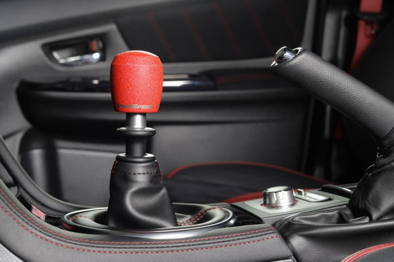 GrimmSpeed Stubby Shift Knob Stainless Steel M12x1.25 Red - Image 4