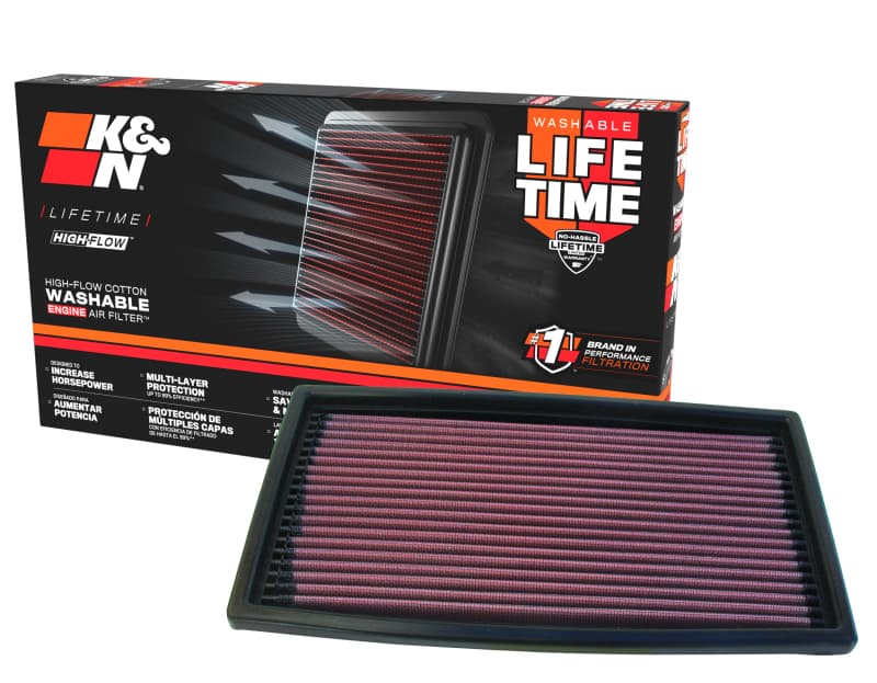 K&N Engineering Drop-In High-Flow Air Filter Reusable Washable 33-2024 - Image 4