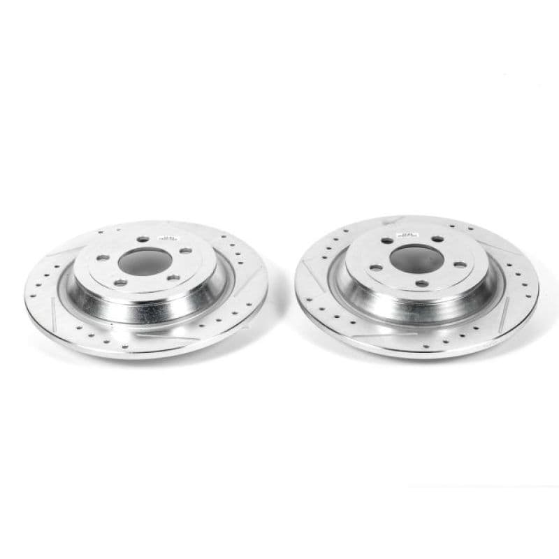 PowerStop Drill/Slot Rotor for OE Fitment Cross-Drilled with Zinc Plating