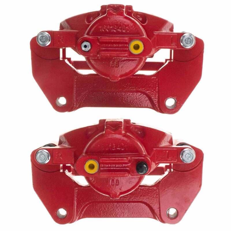 PowerStop Brake Calipers Pair Powder Coated Red High-Temp Durable Finish - Image 3