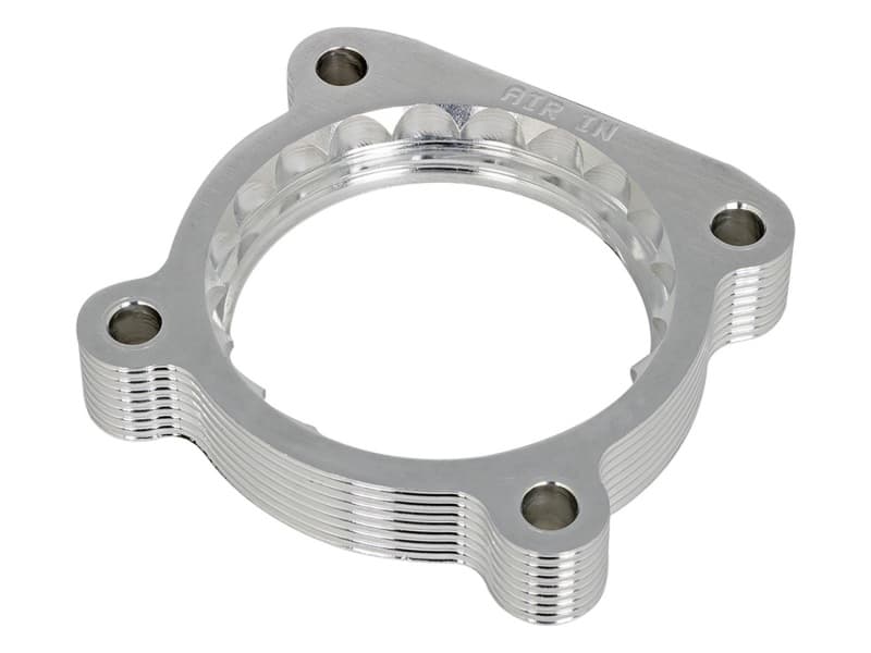 aFe Silver Bullet Throttle Body Spacer 6061-T6 Billet Aluminum Serrated/Helix...