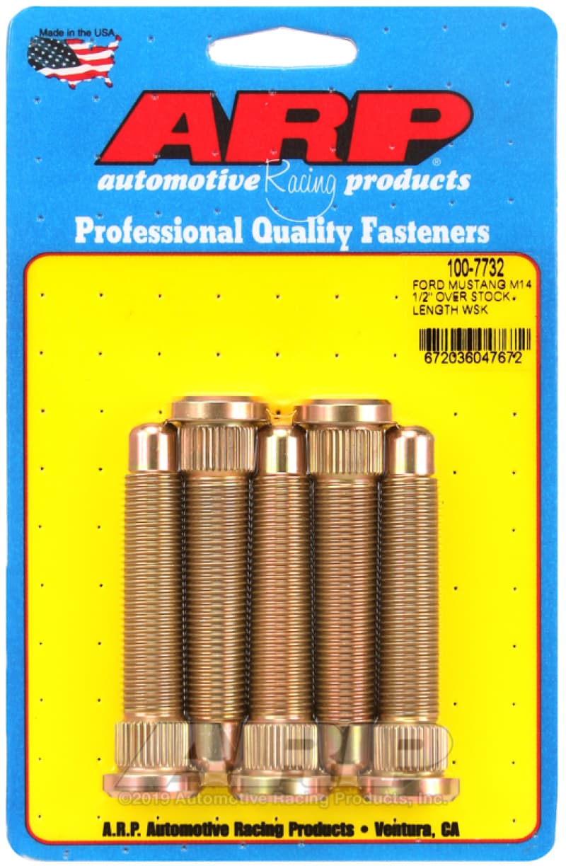 ARP Wheel Stud Kit for 2015+ Ford Mustang GT M14 1/2in Over Stock Length - Image 2