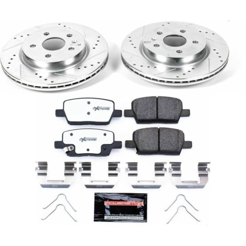PowerStop Z26 Street Warrior Brake Kit for Muscle Cars Drilled Slotted Rotors...