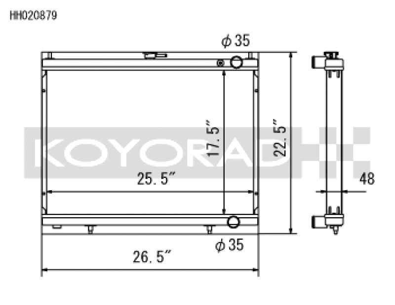 Koyo Racing Radiator for R34 GT-R Manual Transmission (’98-Aug ’00)