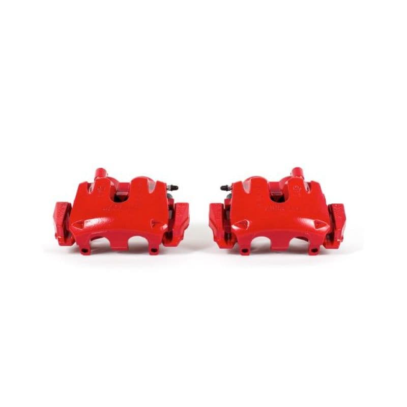 PowerStop Brake Calipers Pair Red Powder Coated Durable High-Temp Finish
