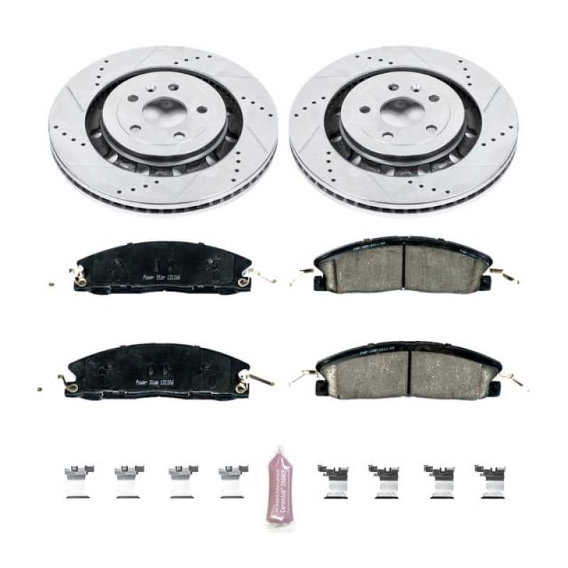 PowerStop Z23 Evolution Sport Brake Kit for Daily Driver with Carbon-Fiber Ce...
