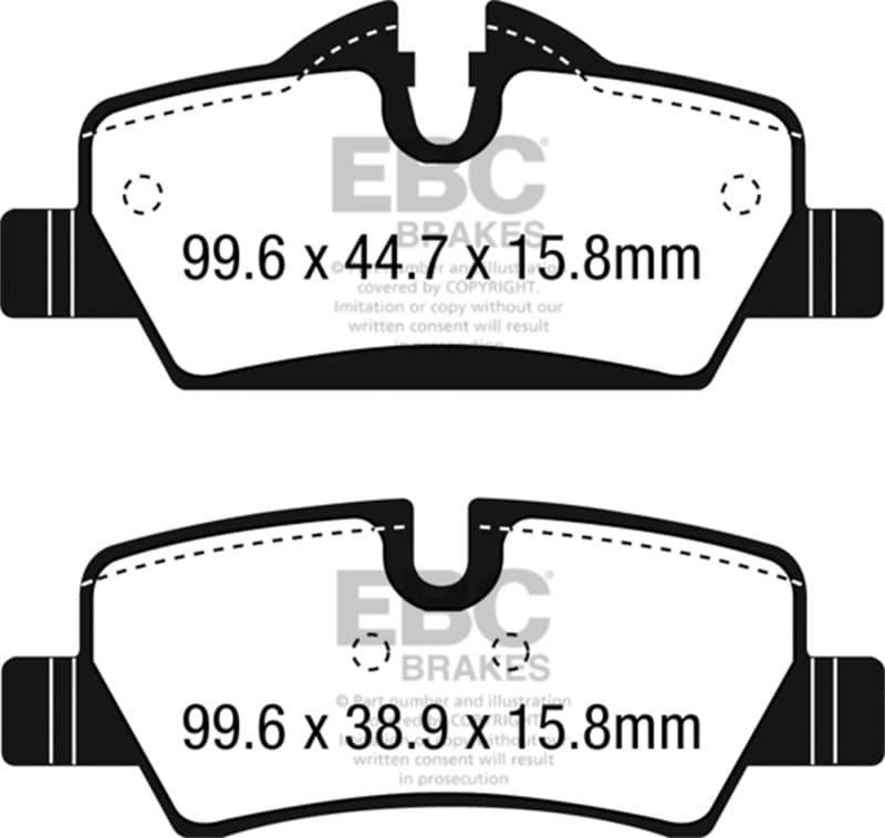 EBC Greenstuff Brake Pad Set for Street Driving High Initial Effect Up to 600°C - Image 5