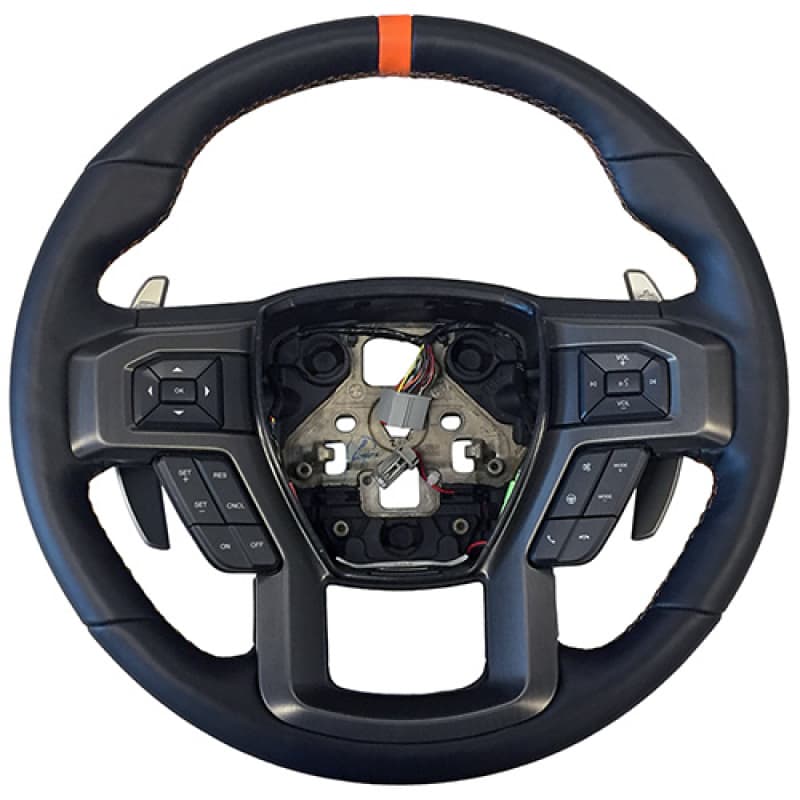 Ford Racing Steering Wheel for Ford F-150 Raptor Black Leather Perforated - Image 3