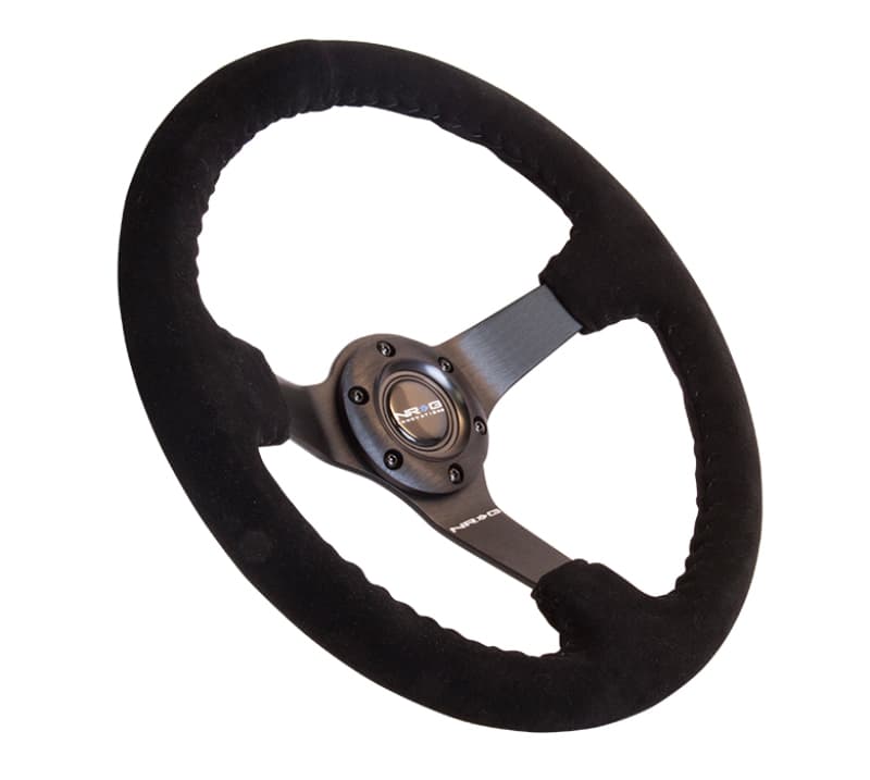 NRG Steering Wheel 350mm 3in Deep Blk Suede for Odi Bakchis Edition - Image 3