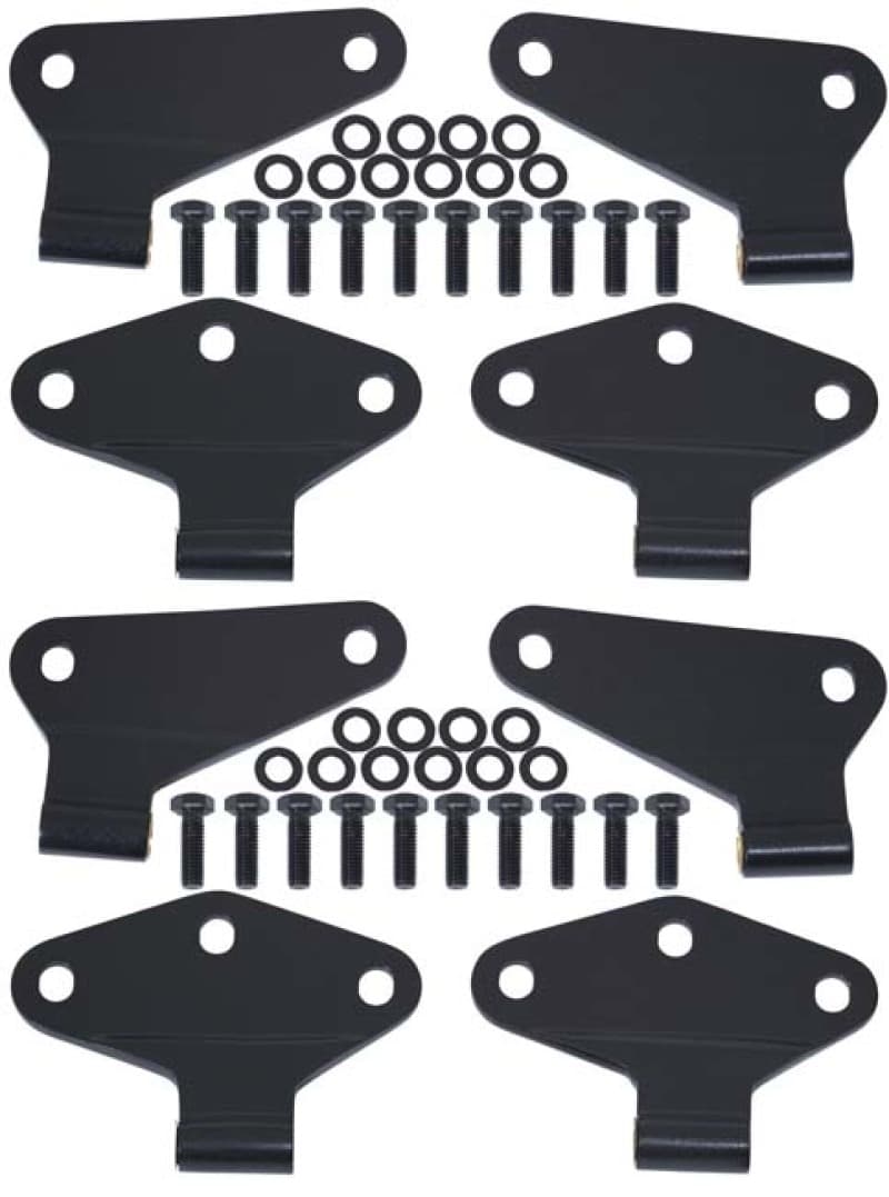 Kentrol Door Hinge Set for 07-18 Jeep Wrangler JK 8-Piece Textured Black