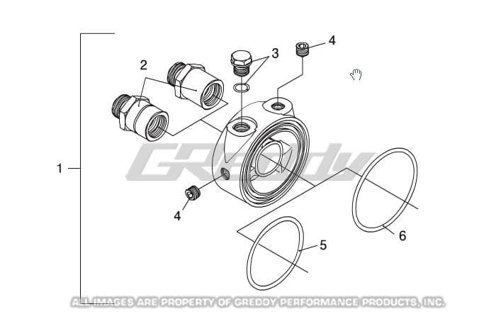 GReddy Oil Filter Block Adapter Universal - Image 3