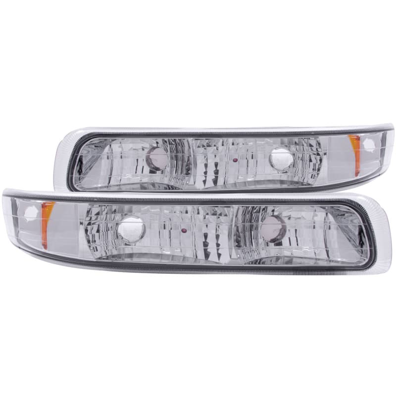 ANZO Parking Light Assembly for Euro Vehicles Clear Lens Chrome Housing Pair
