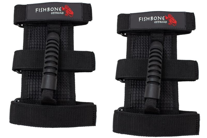 Fishbone Offroad Grab Handles for Roll Bar Pair Black Nylon Webbing