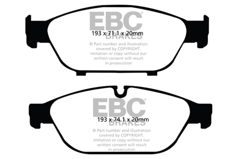 EBC Yellowstuff Brake Pad Set for Street and Track Driving High Performance - Image 2