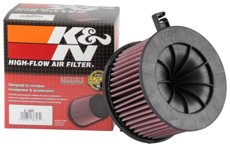 K&N Engineering Drop-In High-Flow Air Filter E-0647 Reusable Washable - Image 3