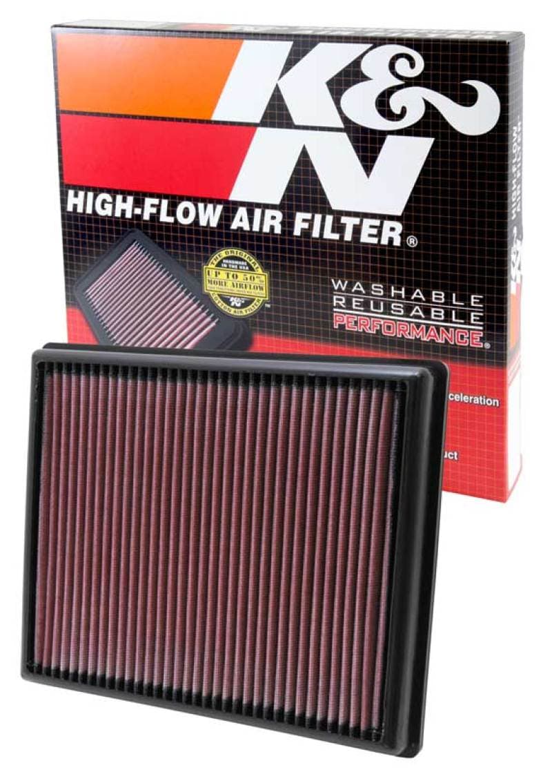 K&N Engineering Drop-In High-Flow Air Filter Washable Reusable 33-2997 - Image 3