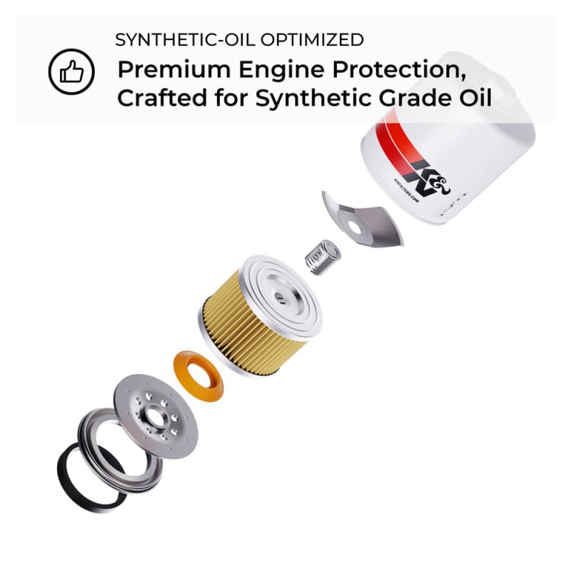 K&N Engineering Oil Filter HP-1007 with Welded Hex Nut for Quick Removal - Image 4