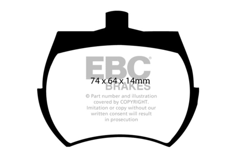 EBC Greenstuff Brake Pad Set for Street Driving High Initial Effect up to 600°C - Image 2
