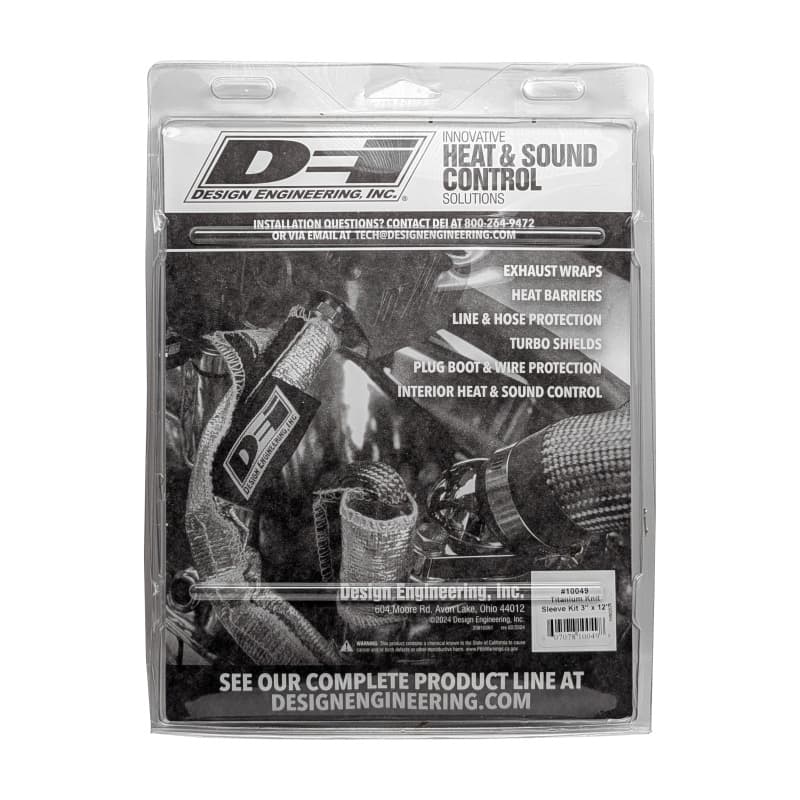 DEI Titanium Exhaust Wrap Sleeve 12in for 3in Tube 1800°F Max Temperature - Image 5
