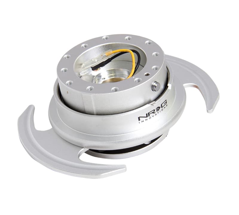 NRG Quick Release Kit Gen 3.0 Silver Body Silver Ring with Handles - Image 2