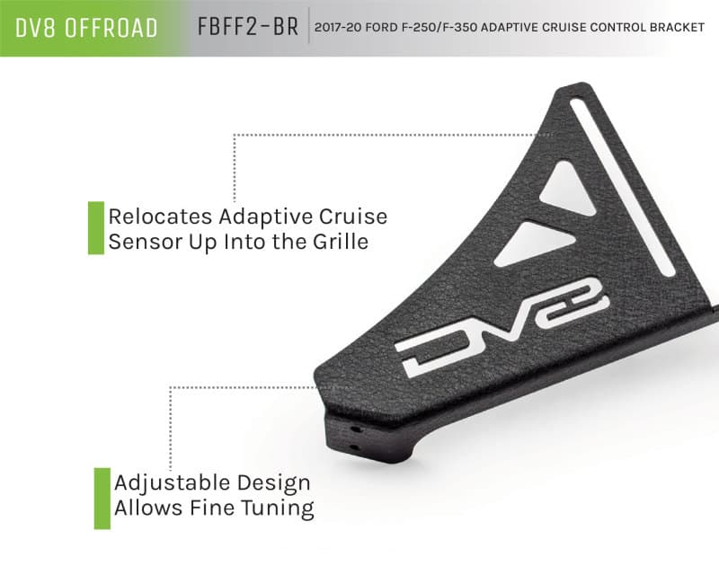 DV8 Offroad Adaptive Cruise Control Relocation Bracket for 2017+ Ford Super D... - Image 4