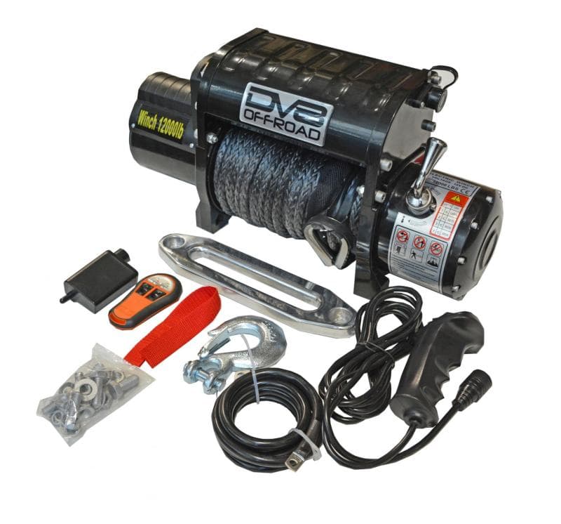DV8 Offroad Winch for 12000lb Synthetic Line 6HP 3-Stage Planetary Gear - Image 3