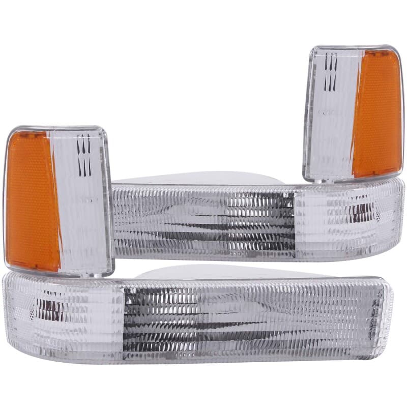ANZO Parking Light Assembly for Euro Vehicles Clear Lens Chrome Housing Pair - Image 2